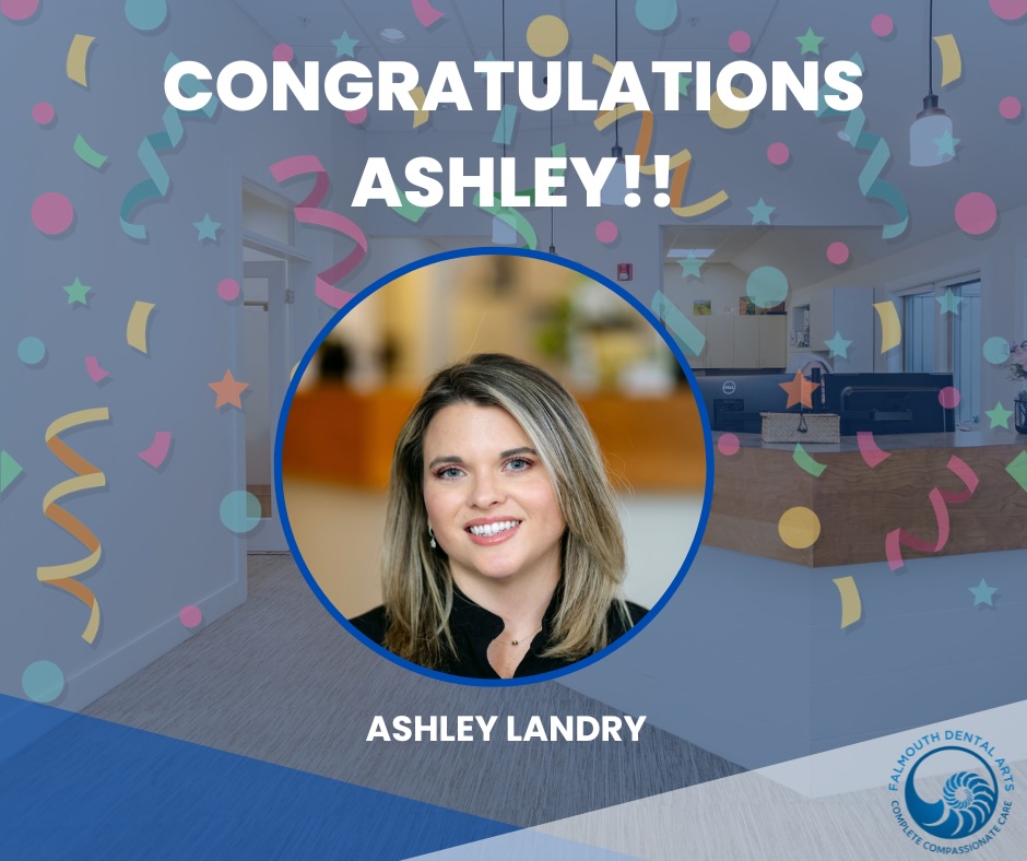 graphic with new office manager Ashley Landry
